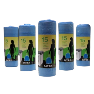 BOLSA BASURA 55X55 AUTOCIERRE AZUL