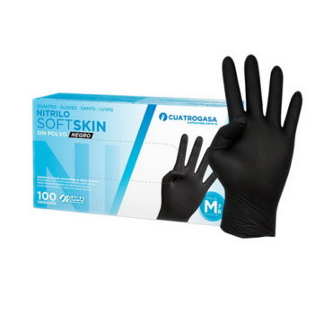 Guantes Nitrilo Negro sin Polvo
