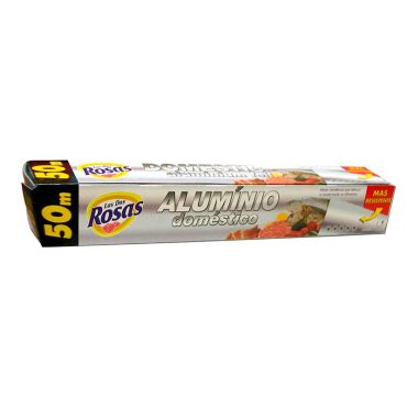 Papel aluminio domestico 50 mt