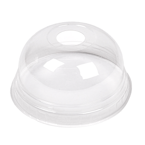 Vaso pet reciclado + tapa cúpula 200ml