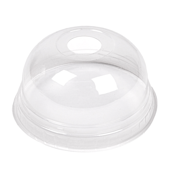 Vaso pet reciclado + tapa cúpula 200ml