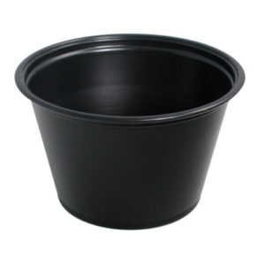Tarrina para salsa 120ml negra + tapa