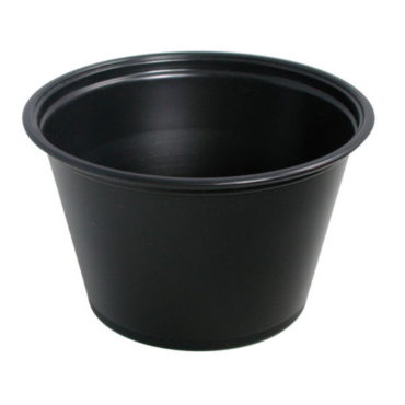 Tarrina para salsa 120ml negra + tapa
