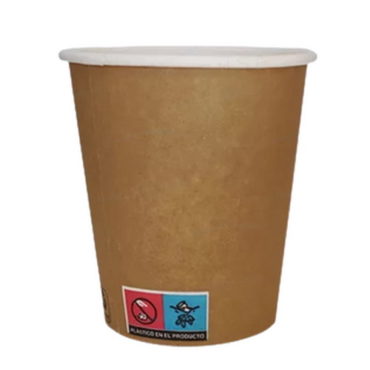 Vaso café carton kraft 8 oz