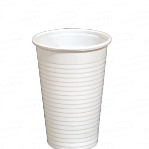 Vaso plástico pp blanco. 220cc
