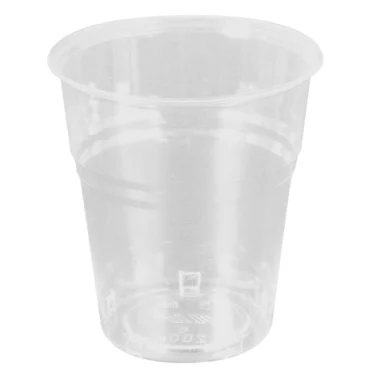 Vaso pet reciclado + tapa cúpula 200ml