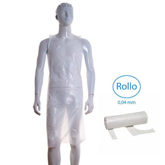 Delantal Polietileno Desechable Blanco