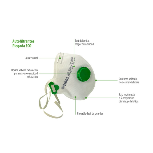 Mascarilla FFP3 Autofiltrante Plegada